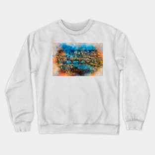 The Ponte Vecchio in Florence Crewneck Sweatshirt